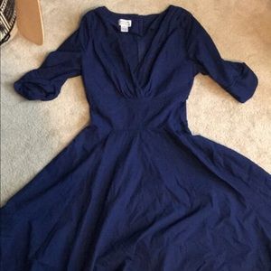 Navy Unique Vintage Fit & Flare